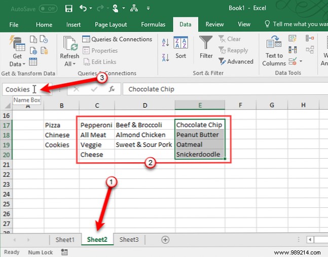 How to create a dropdown list in Excel