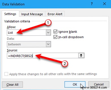 How to create a dropdown list in Excel