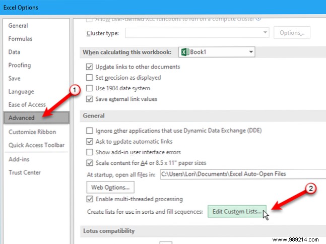 How to create a custom list in Microsoft Excel