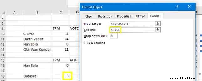 How to create interactive Excel charts with the INDEX formula