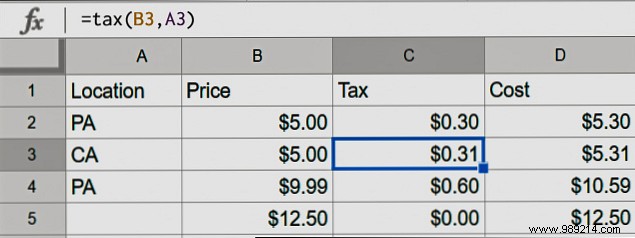 How to create custom functions in Google sheets