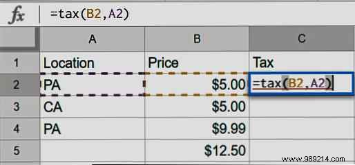 How to create custom functions in Google sheets