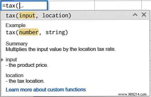 How to create custom functions in Google sheets