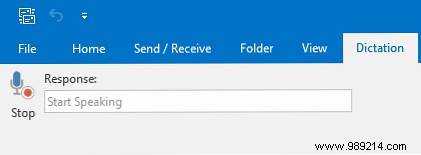 How to dictate email in Microsoft Outlook