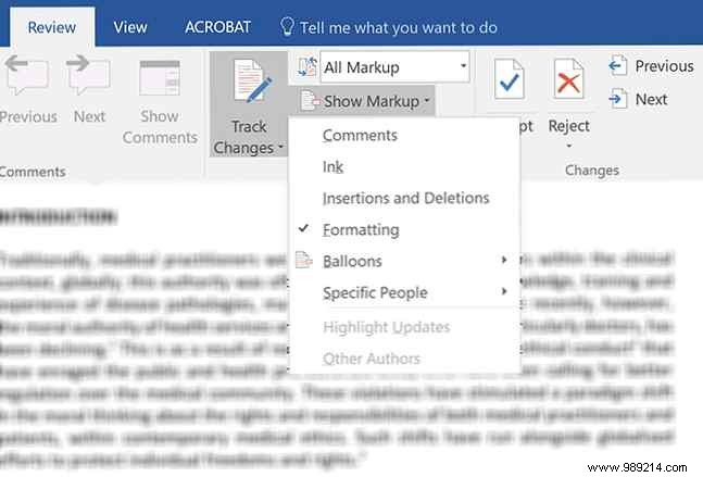 How to filter and apply tracked changes in Microsoft Word