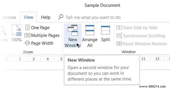 How to freeze a part of a Word document for easy reference