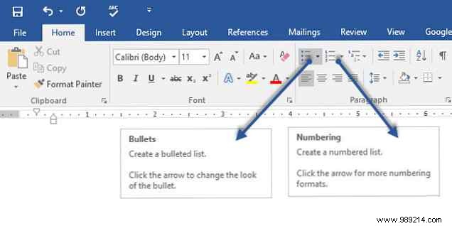 How to format and manage lists in Microsoft Word