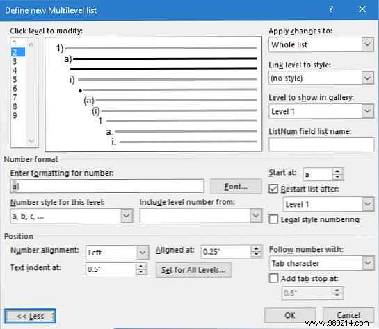 How to format and manage lists in Microsoft Word