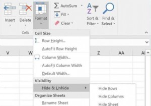 How to hide or show columns and rows in Excel