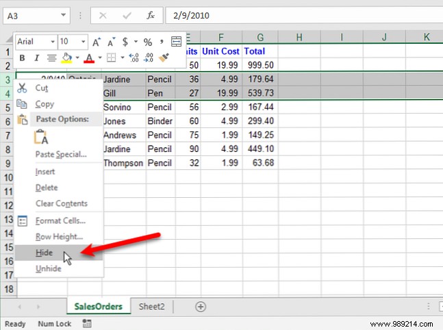 How to hide and show anything you want in Microsoft Excel