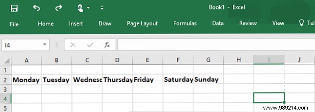 How to make a calendar template in Excel