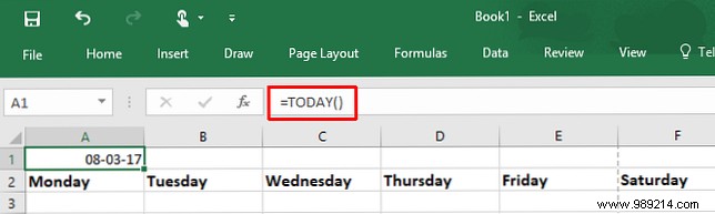 How to make a calendar template in Excel