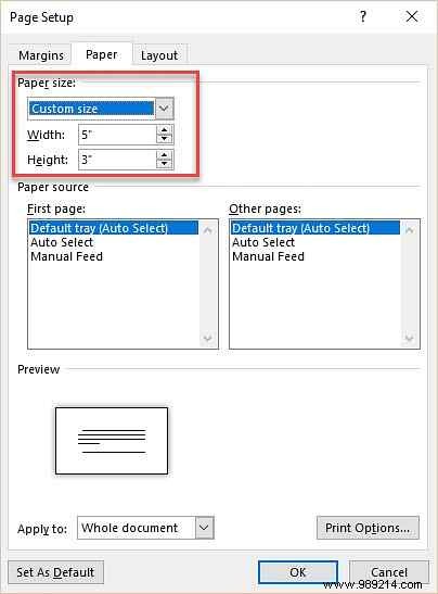 How to make index cards in Microsoft Word 2016