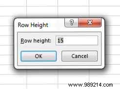 How to manually set column width and row height in Excel