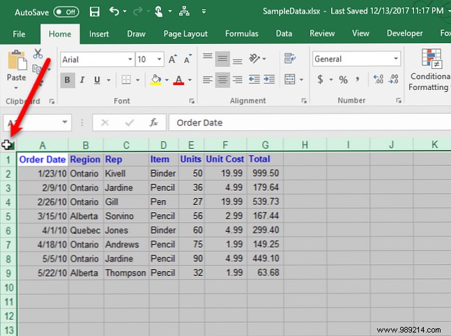 How to manage columns in Excel