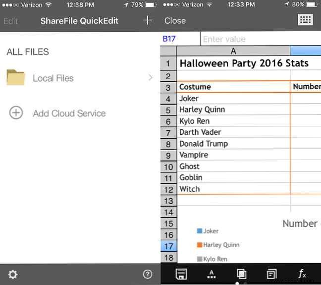 How to open Excel files on a phone or tablet