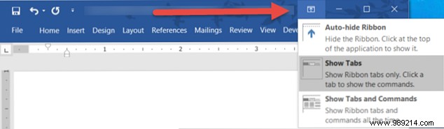 How to optimize the Office 2016 ribbon or menu interface