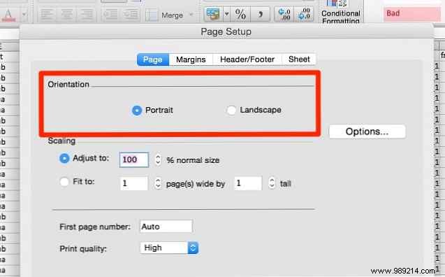 How to print an Excel spreadsheet on one page