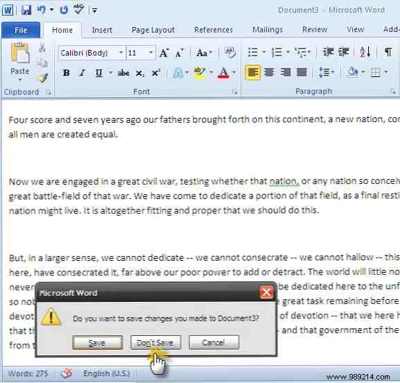 How to recover an unsaved Microsoft Word 2010 document in seconds