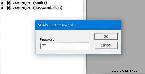 How to recover Excel VBA password