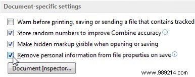 How to remove hidden personal data in Microsoft Office