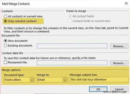 How to send personalized mass emails in Outlook with mail merge