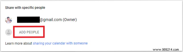 Sharing Google Calendar with others