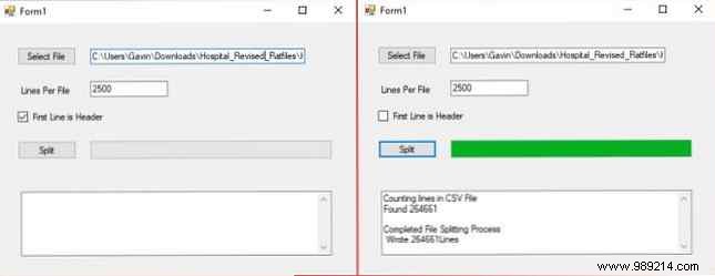 How to split a huge CSV Excel spreadsheet into separate files