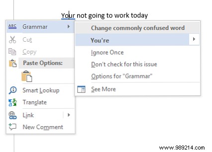 How to spell and check grammar in Microsoft Word