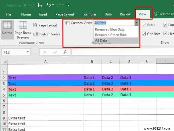 How to Use Excel Custom Views Like a Pro