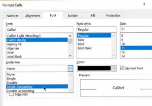 How to use hidden underline formats in Excel