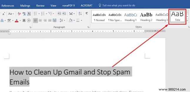 How to use styles in Microsoft Word and save time