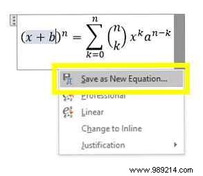 How to write mathematical equations in Office 2016