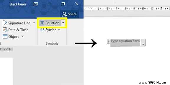 How to write mathematical equations in Office 2016