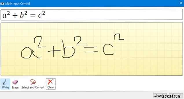 How to write mathematical equations in Office 2016