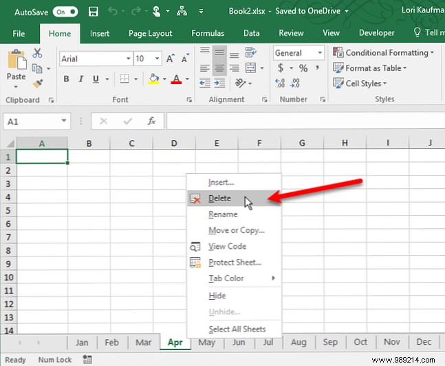 How to work with worksheet tabs in Excel