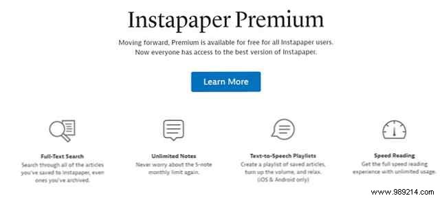 Instapaper Premium is Free 6 Features You Can Try Now