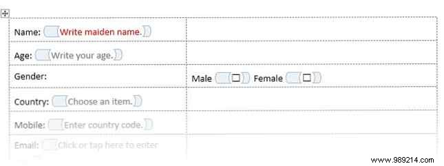 Create a fillable form in Word 2016 and easily collect data