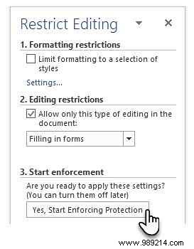 Create a fillable form in Word 2016 and easily collect data