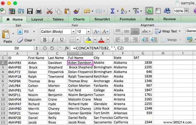 Saving time with text operations in Excel