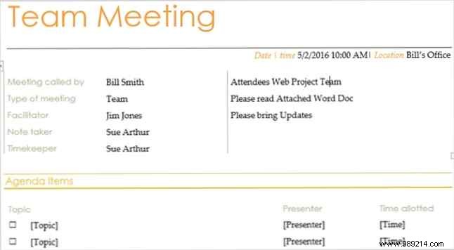 Top 15 Meeting Agenda Templates for Microsoft Word