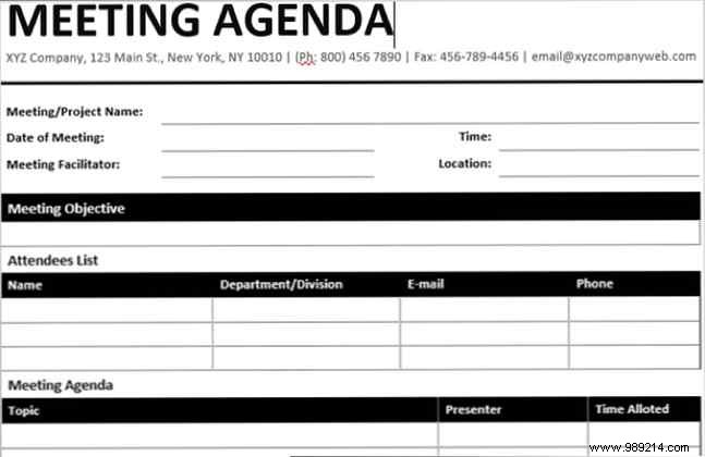 Top 15 Meeting Agenda Templates for Microsoft Word