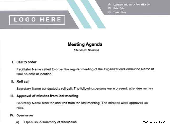 Top 15 Meeting Agenda Templates for Microsoft Word