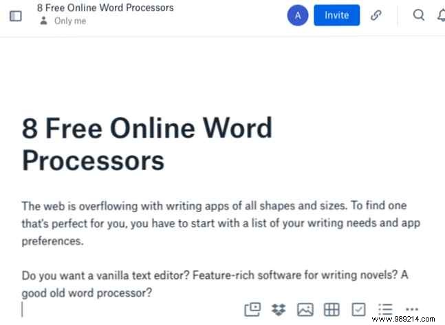 Top 8 Free Online Word Processors