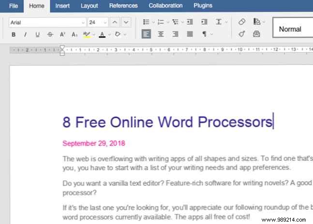 Top 8 Free Online Word Processors