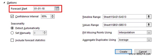 Use Excel s forecast function to turn historical data into predictions