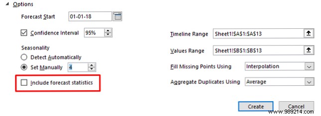 Use Excel s forecast function to turn historical data into predictions