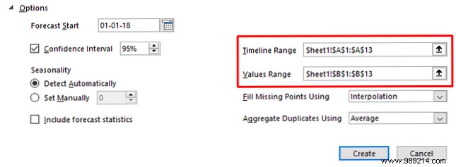 Use Excel s forecast function to turn historical data into predictions