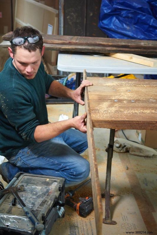 How to Build an Office Desk From Reclaimed Wood