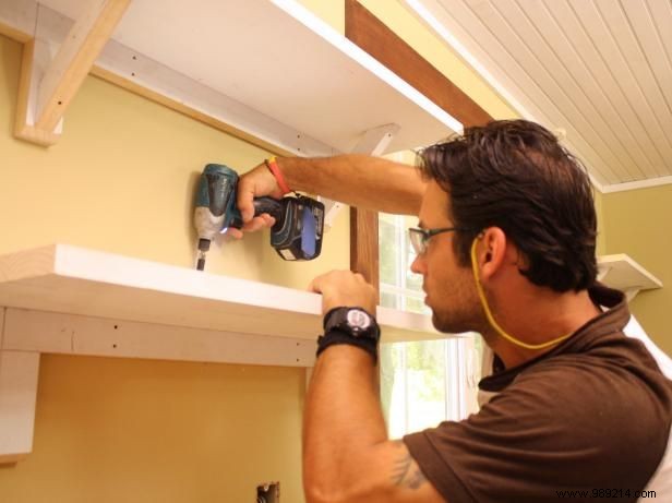 How to build open kitchen shelving